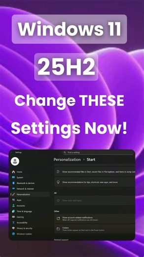 Windows 11 25H2 – Don’t Use Windows Like This! ❌ #shorts
