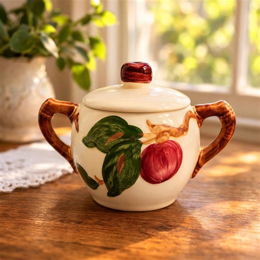 Vintage Franciscan Apple Sugar Bowl With Lid - Franciscan Ware Apple Pattern Replacement - Etsy