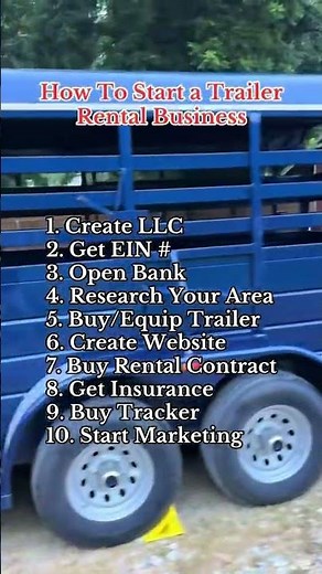 How to start a Trailer Rental business ￼