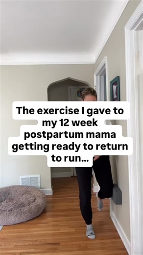 Dr. Courtney | ReNew Me Physical Therapy | St. Louis Park, MN on Instagram: "I LOVE getting mamas back to the activities they love. This mama was ready to start running again so we started her on some exercises to make sure she was ready! This isometric wall clamshell is one of my faves. It works on glute and hip abduction training. Works on single leg stability and control. Adds in controlled trunk rotation for efficient, balanced stride mechanics. Training for how you move is essential for a k