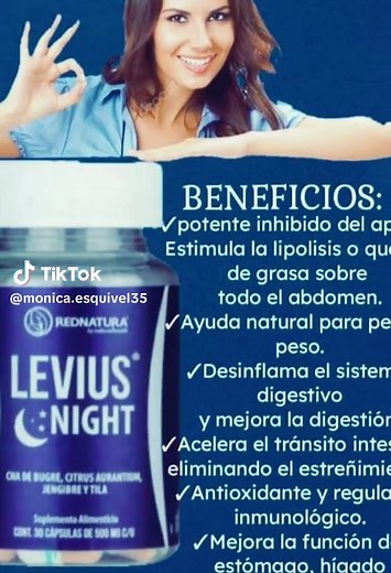 📃Aprobado por COFEPRIS RedNatura 👌 ☀️✨ LEVIUS Y LEVIUS NIGHT 🍀🌙 😍Nuevo Kit Naturalmente ‼️ ‼️ Empieza a perder unos kilos 🏋️🤸menos‼️ ☀️🌙Potente inhibidor del apetito. ☀️🌙Quema grasa sobre todo abdominal ☀️🌙Ayuda natural para perder peso ☀️🌙Desinflama el sistema digestivo y mejora la digestión. ☀️🌙Acelera el transito intestinal Eliminando el estreñimiento ☀️🌙Mejora la función del estómago hígado , páncreas y vesícula biliar ☀️🌙 ANTIOXIDANTES y Regular Inmunológico 1 💊 cápsula por l