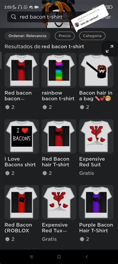 Cómo conseguir la camiseta roja de Bacon en Roblox