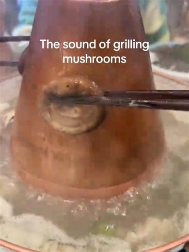 The sound of grilling mushrooms #fyp #wtf