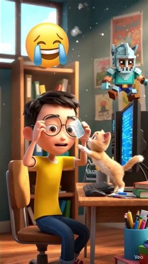 “I Plugged a Magic USB 😱💻 (FUNNY Cartoon Shorts)”Alternative#Shorts #ViralShorts #KidsCartoon