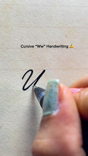 Cursive 'W' Handwriting Tutorial for Beginners