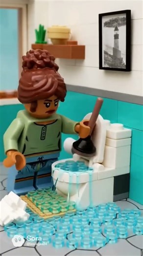 #overflow #oopsies clogged toilet #lego