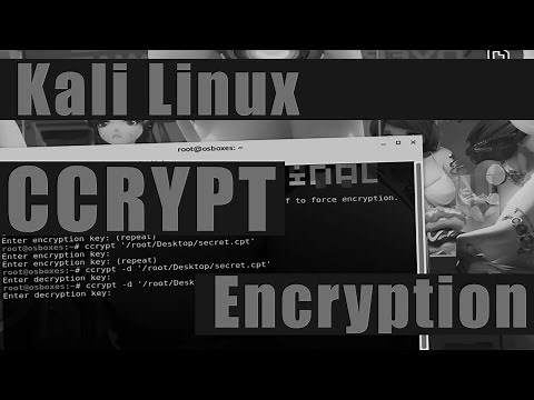 Kali Linux "CCRYPT AES Encryption Tutorial"
