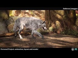 Realistic wolf animation in Unreal Engine 5 (2024)