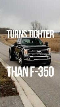 The F-450 turns tighter than the F-350