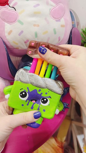 My favorite 🍫 squishy #squishy #squishymakeover #chocolate #squishycollection #doctorsquish
