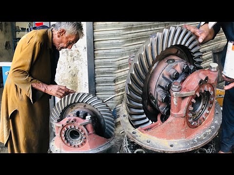 How to Repair Differential Gear Crown Wheel Pinion // Replace crown pinion process