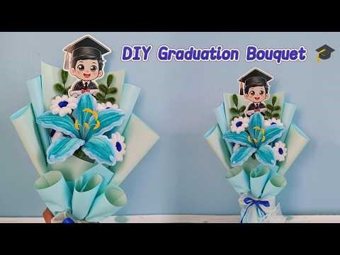 How to Make a Graduation Bouquet 🎓 | DIY Pipe Cleaner Flower Gift