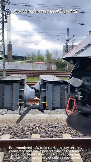 The Genius of Train Car Coupling! #machine#mechanical connection
