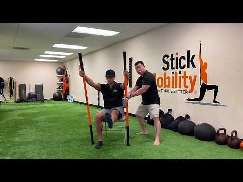 Seated Hip Flexion Stretch - Stick Mobility Chair Exercises