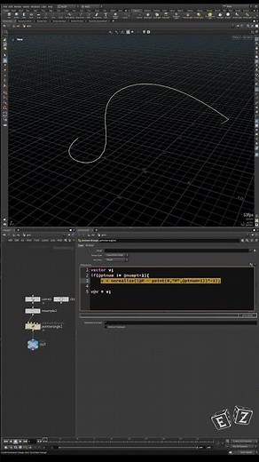 Create a Vector going along curves with a few lines of Vex #quicktips #houdini #tutorial #3dartist