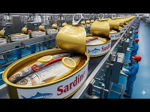 Inside the CANNED SARDINE Factory - From the Sea to Your Table (Full Process Tour)