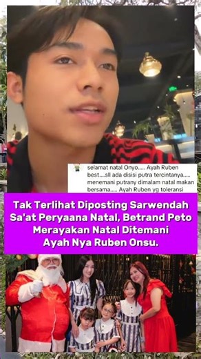 Betrand Peto Merayakan Natal Ditemani Ayah Nya Ruben Onsu.