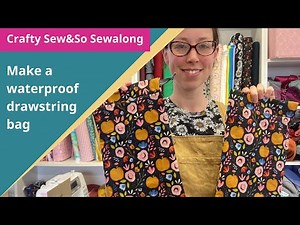 Make a waterproof drawstring bag on an overlocker
