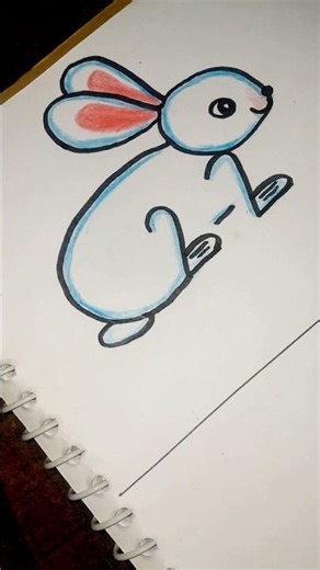 How to draw a rabbit 🐇 step by step #trending #art