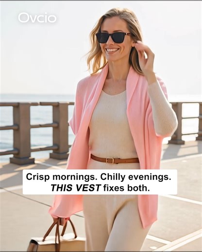🍁 Looking for that perfect fall layer you’ll actually wear? Meet the Ovcio Effortless Vest—light, warm, and so easy to style. ✨ 100% Grade-A cashmere that feels soft as a hug 🌿 Adds just the right warmth for crisp mornings and cozy evenings 🎨 Comes in timeless colors that go with everything The kind of piece you’ll throw on once—and never want to take off. Shop now and wrap yourself in effortless fall style! | Ovcio