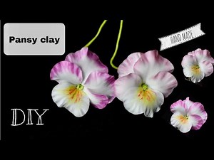 DIY. Handmade Pansy Tutorial [polymerclay, coldporcelain, sugar craft, airdry clay]