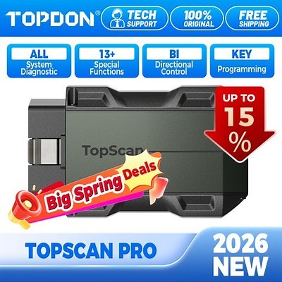 TOPDON TopScan PRO OBD2 Scanner Key Programming Tool ABS DPF SAS Injector Coding | eBay
