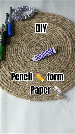 How to make pencil from paper 🗞️#papercraft #handmade #shorts #satisfying