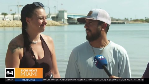 Florida couple swims to buoy off coast after boat anchor fails during scuba dive