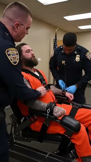 Officers Double-Check Chains on Massive Defendant