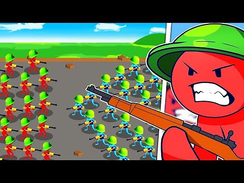 Leading Blue Army vs Impossible Red Stickman Army!