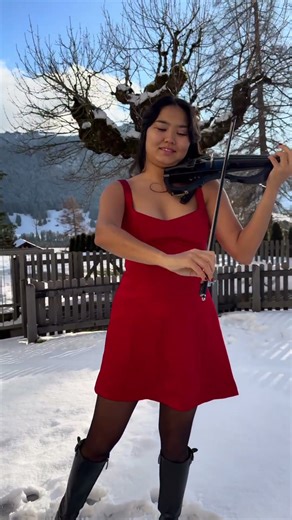Home Alone – John Williams 🎶 | Violin 🎻 by Nurdana Ernst | Château-d’Oex ❄️ #Shorts