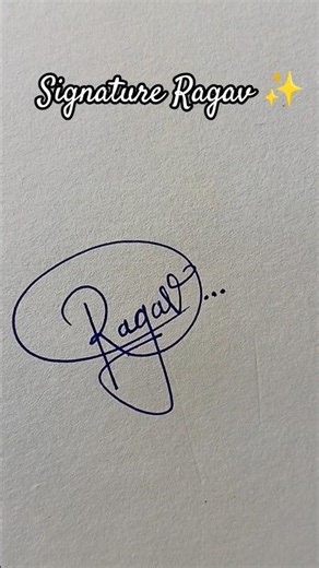 Ragav#signature #handwriting #calligraphy #shots #comment your name and subscribe