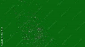 Flying water bubbles green screen animation 4K Abstract Particle Background - Loopable - Chroma Key - Green Screen Realistic Bubble Foam Under Water Animation Stock Video on Green Screen Background