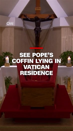Pope Francis' open casket has been laid in the Casa Santa Marta residence at the Vatican as mourning rites continue following his death. The coffin will be transferred from the papal residence to St. Peter's Basilica on Wednesday, where he will lie in state before his funeral, according to the Vatican. In a break from tradition, Pope Francis said in his final testament that he wished to be buried in a "simple" tomb in the ground at Rome's Basilica di Santa Maria Maggiore, not St. Peter's Basilic