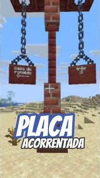 como fazer uma PLACA bem LEGAL para seu mundo#minecraft #shorts