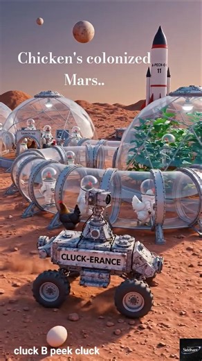 Chickens have colonized mars before humans does. #shorts #space