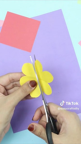 Flower making with paper | Easy five petal 🌸 paper flower | How to cut a very easy paper flower in just 60 second- DIY simple paper flower for beginners | How to make a paper flower This video shows how to make very simple and easy paper flower #paperflowers #flowermakingidea #papercraft #paperflowermaking #diy #howtomake #easyflowermaking