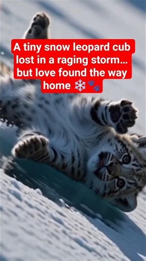 Lost Snow Leopard Cub in a Deadly Snowstorm | Emotional Survival Story #snowleopard