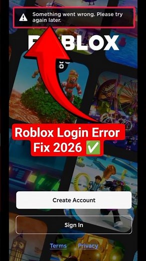 How to Fix Roblox Login Something Went Wrong, Please Try Again Later | Roblox Login Error Fix 2026 ✅