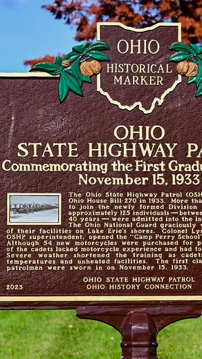 10K views · 92 reactions | Yesterday was a special day for the Patrol. With the support of the Ohio History Connection and Ohio National Guard, an Ohio Historical Marker was placed to commemorated our 90th anniversary. A ceremony was held at Camp Perry, the site of the 1933 first cadet class training and graduation. The marker was placed at the exact location of their swearing-in ceremony. #OSHP90th | Ohio State Highway Patrol | Facebook
