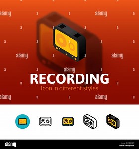 Recording icon in different style Stock Vector Image & Art - Alamy