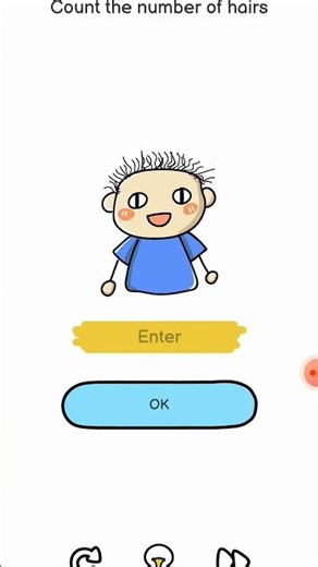 Brain out level 13 : count the number of hairs #mindset #shorts