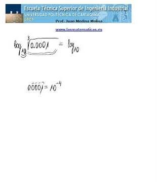 Cálculo de un logaritmo decimal