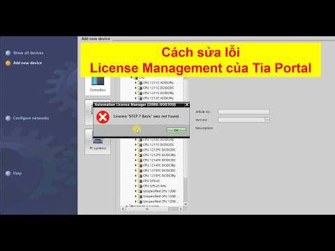 Sủa lỗi License Step 7 Basic Was not found trên Tia Portal