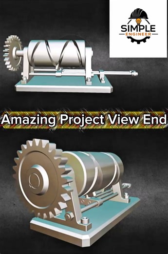 Amazing Mechanical Engineering Project ⚙️ Gear & Screw Mechanism #Shorts