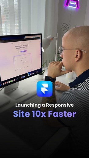 How to launch a responsive site 10x faster 1. First go to @Framer 2. Lunch Design Pages 3. Create a web design for desktop view in the free canvas just like in Figma 4. Then promote to a web page 5. Here you can add breakpoint for tablet and mobile view with Al 6. Finally just hit publish to have your responsive site live! #framer #webdesign #web #ui #uxdesign