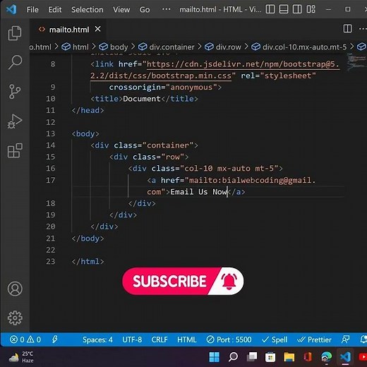 How to Make Email Links in HTML l Create email addresses in HTML l Email link l Email Hyperlinks