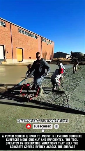 Efficient Concrete Finishing Using a Vibrating Power Screed !! #shorts #innovation #tools