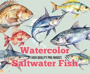 Clipart Fishing Saltwater Fishing SVG Tuna Fishing Clipart Mahi Mahi Clipart Fathers Day Fishing Clipart - Etsy