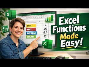 Excel MIN, MAX, AVERAGE & COUNT Functions Explained | Excel for Beginners (With Examples)